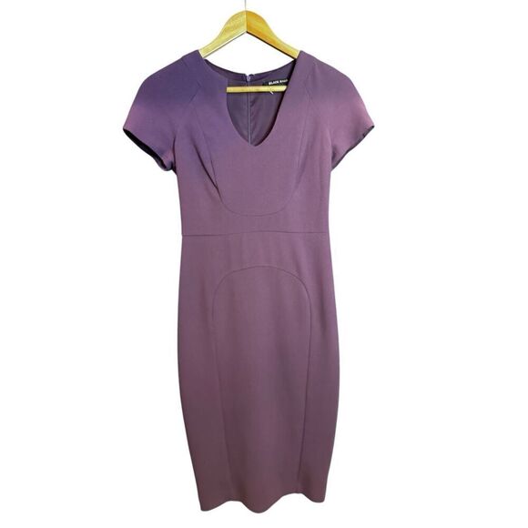 Black Halo Gypsy Rose Midi career Sheath Dress purple size  4 - Picture 1 of 7